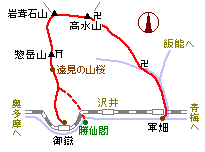 高水三山の略図