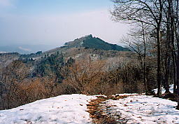 岩茸石山より高水山を望む
